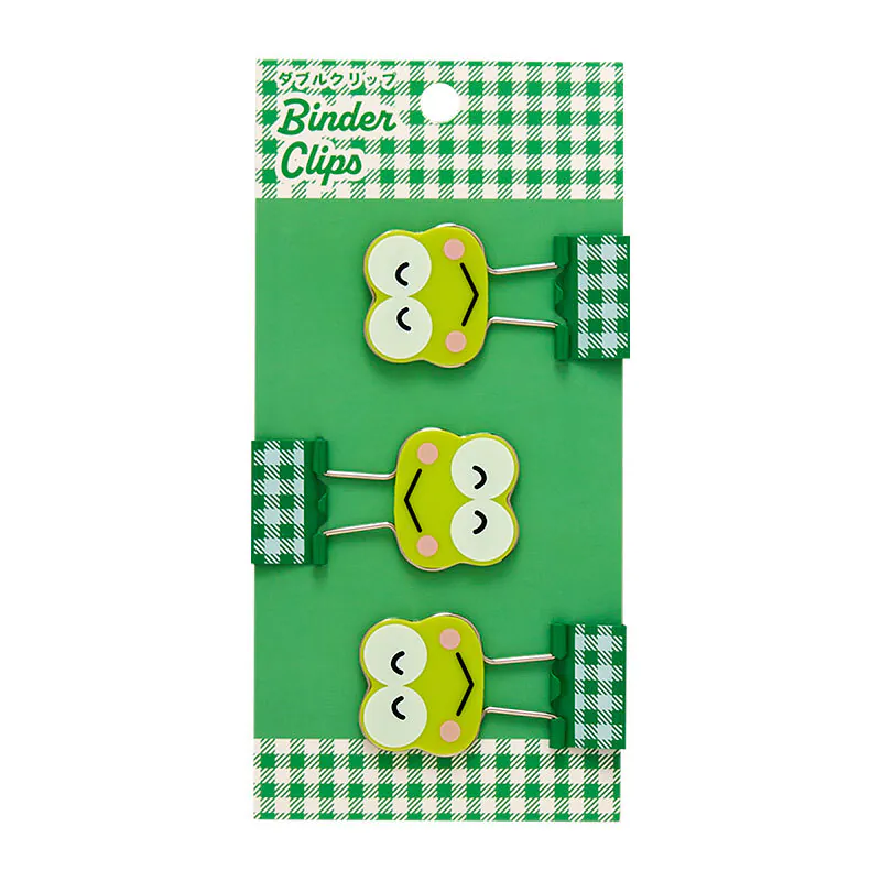 Keroppi Checkered Binder Clips