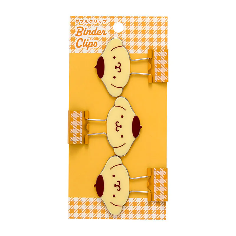 Pompompurin Checkered Binder Clips