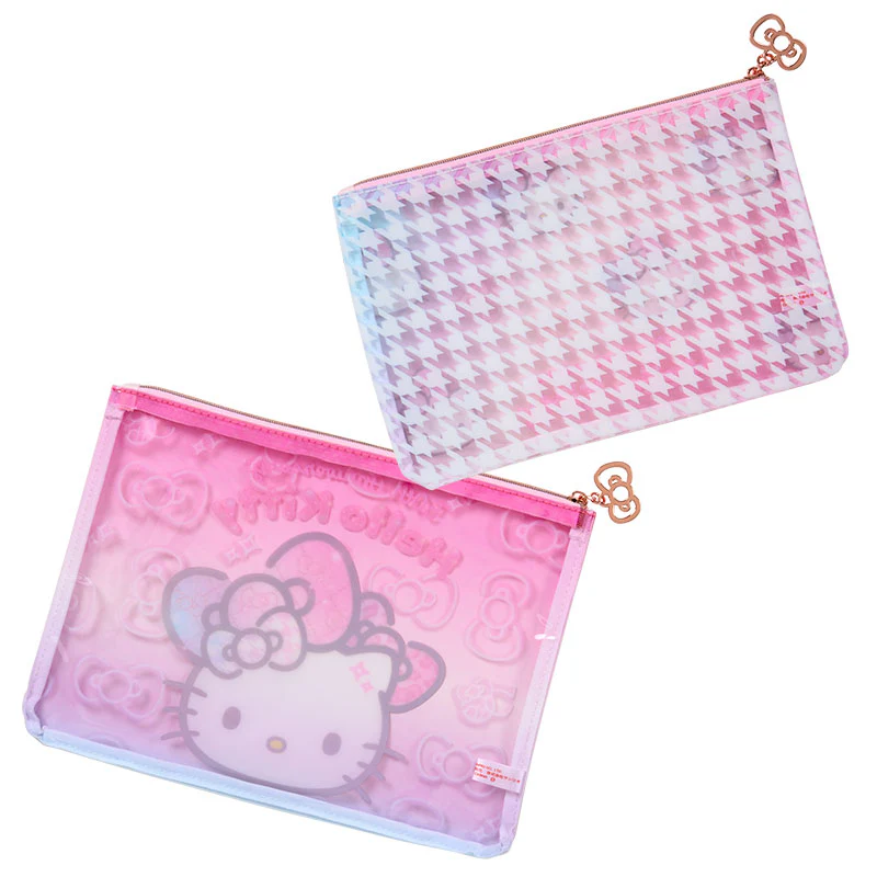 Hello Kitty The Fashionable Ribbons 50th Anniversary 2-pc Flat Pouch Set - Image 2