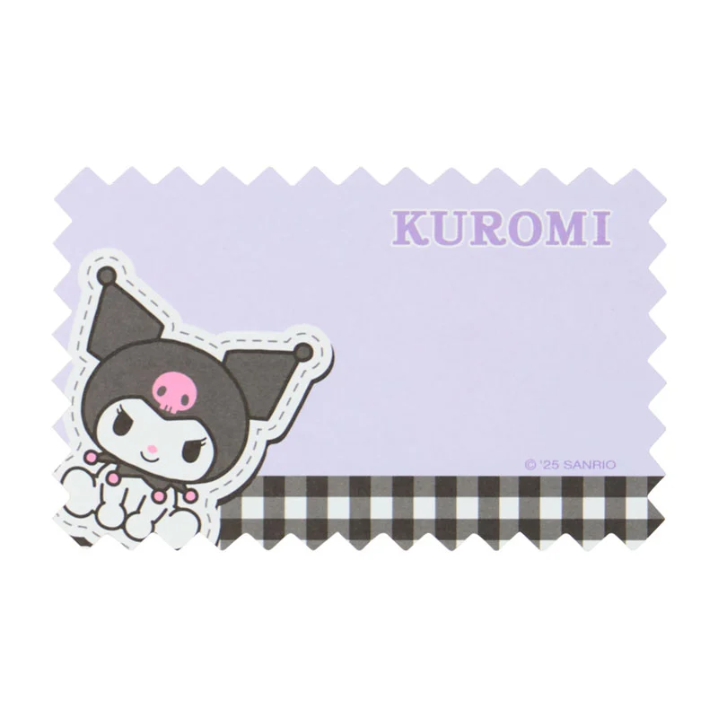 Kuromi Checkered Memo Pad in Case - Image 4