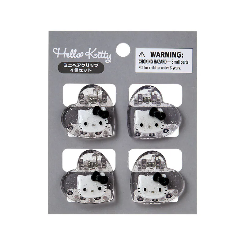 Hello Kitty Silver Metallic Mini Hair Clip Set