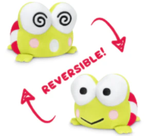 Keroppi x Teeturtle Happy/Dizzy Reversible Plush